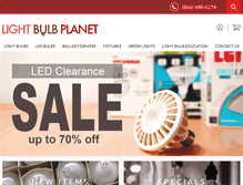 Tablet Screenshot of lightbulbplanet.com